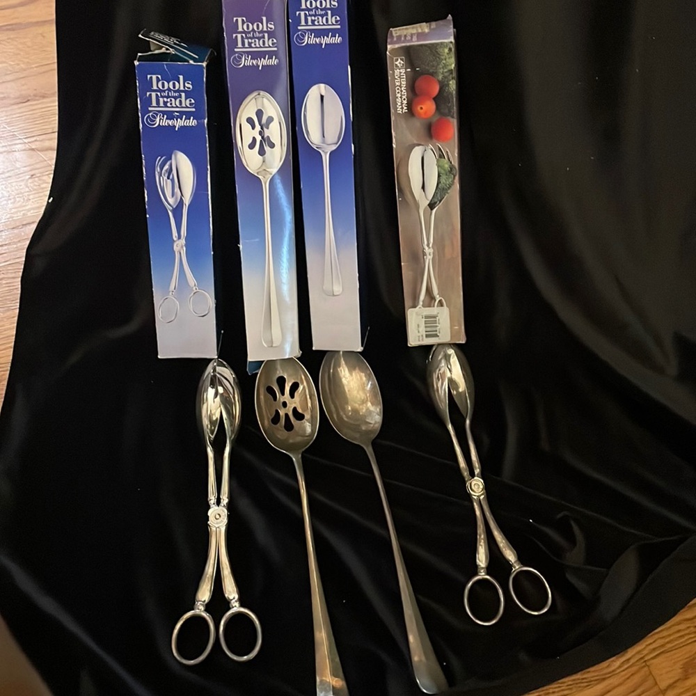 Silver plated serving set
